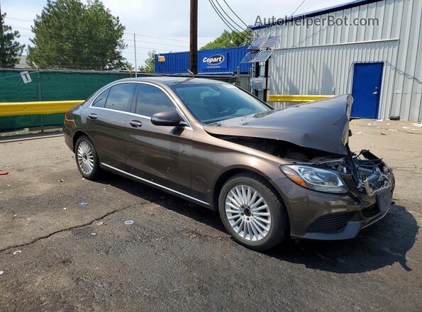 55SWF4KB8HU183495 2017 MERCEDES-BENZ C Brown Առջևի աջ