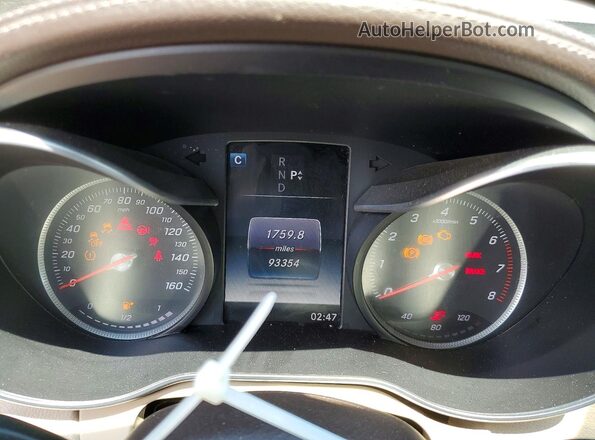 55SWF4KB8HU183495 2017 MERCEDES-BENZ C Brown Սարքավորումների վահանակի տեսք