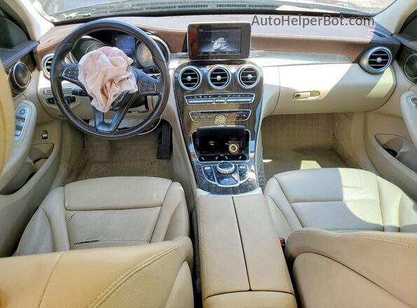 55SWF4KB8HU183495 2017 MERCEDES-BENZ C Brown Առջևի վահանակի տեսք
