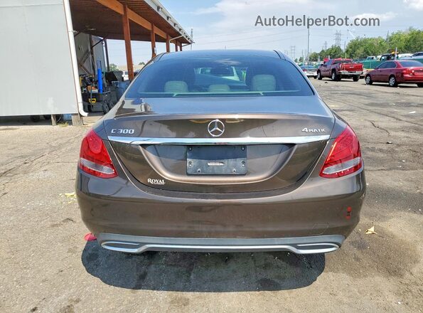 55SWF4KB8HU183495 2017 MERCEDES-BENZ C Brown Հետևի տեսք