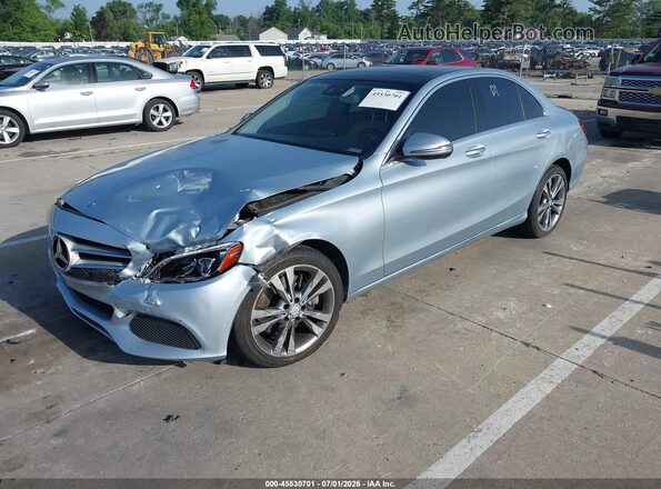 55SWF4KB8HU205334 2017 MERCEDES-BENZ C-CLASS Silver Передня ліва чверть