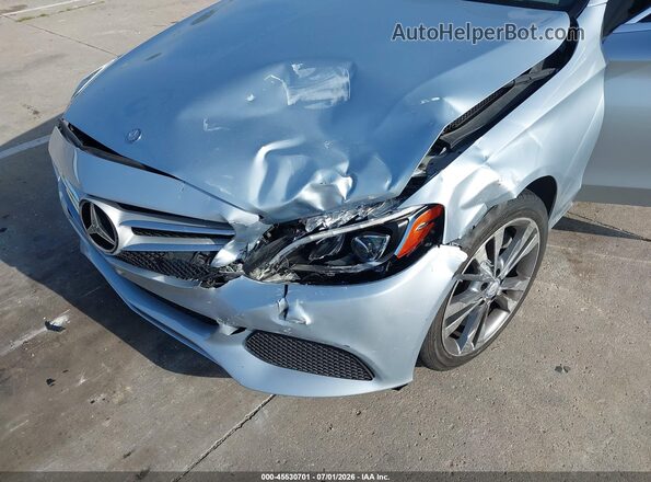 55SWF4KB8HU205334 2017 MERCEDES-BENZ C-CLASS Silver Вид спереду