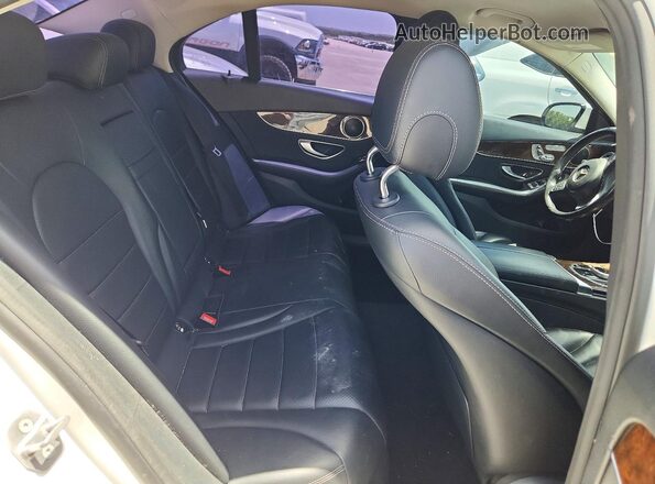 55SWF4KB8HU205897 2017 MERCEDES-BENZ C White Rear seats view