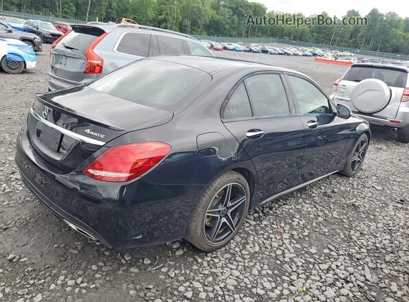 55SWF4KB8JU262249 2018 MERCEDES-BENZ C Black Задня права чверть