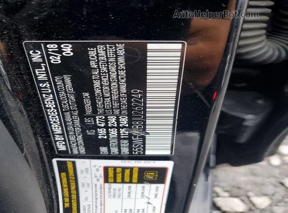 55SWF4KB8JU262249 2018 MERCEDES-BENZ C Black Вид підкапотного простору