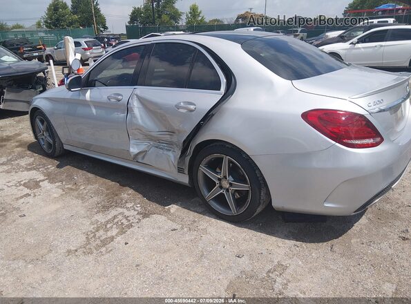 55SWF4KB9GU139147 2016 MERCEDES-BENZ C-CLASS Серебряный Задняя левая четверть
