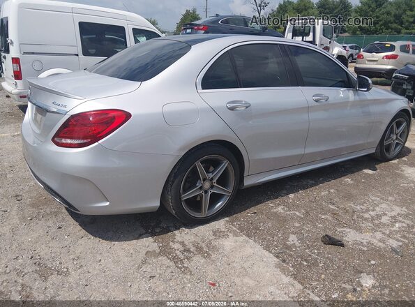 55SWF4KB9GU139147 2016 MERCEDES-BENZ C-CLASS Серебряный Задняя правая четверть