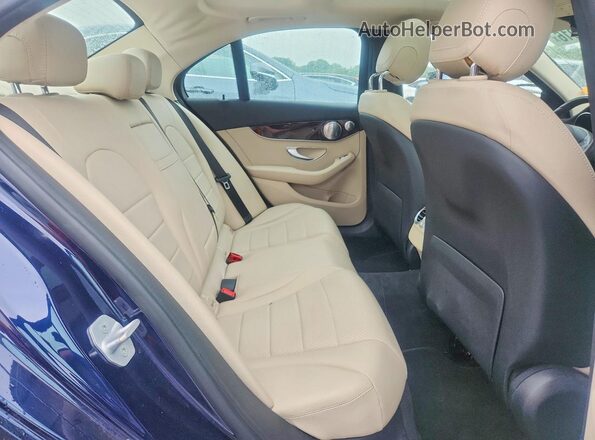 55SWF4KB9GU153873 2016 MERCEDES-BENZ C Blue Rear seats view