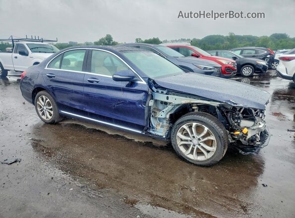 55SWF4KB9GU153873 2016 MERCEDES-BENZ C Blue Front right