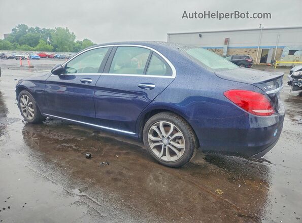 55SWF4KB9GU153873 2016 MERCEDES-BENZ C Blue Rear left