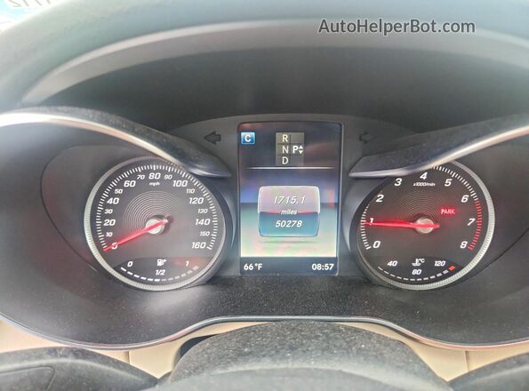55SWF4KB9GU153873 2016 MERCEDES-BENZ C Blue Instrument cluster view
