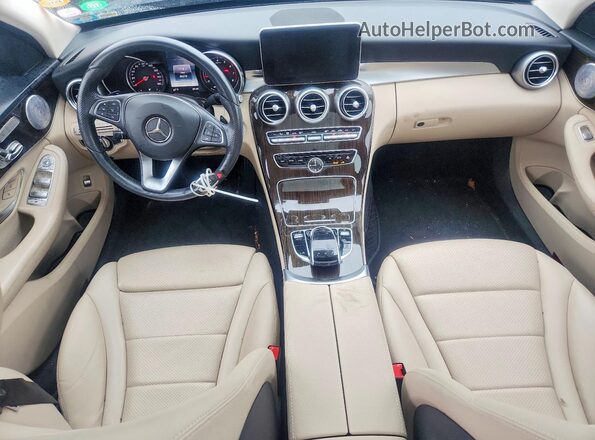 55SWF4KB9GU153873 2016 MERCEDES-BENZ C Blue Dashboard view