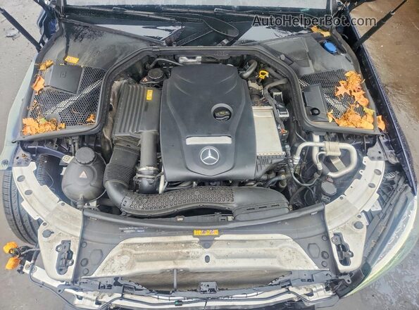 55SWF4KB9GU153873 2016 MERCEDES-BENZ C Blue Rear interior view