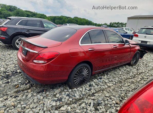 55SWF4KB9GU166252 2016 MERCEDES-BENZ C Red Задня права чверть