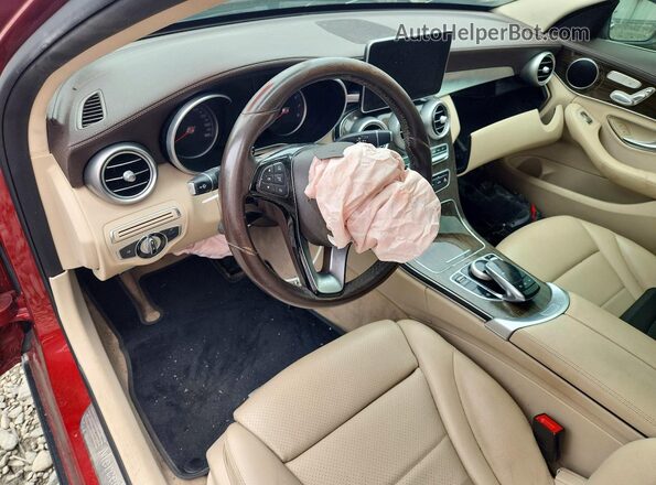 55SWF4KB9GU166252 2016 MERCEDES-BENZ C Red Вид панелі приладів