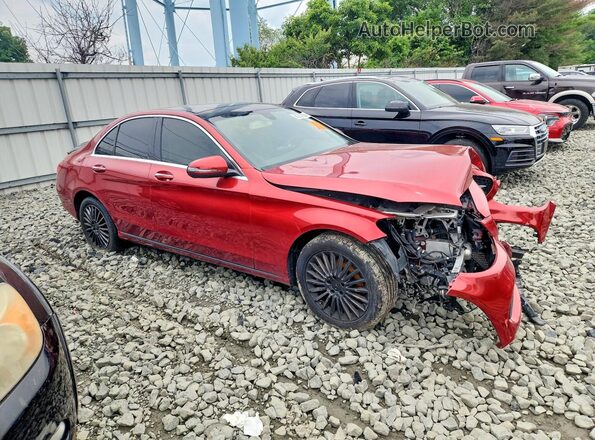 55SWF4KB9GU166252 2016 MERCEDES-BENZ C Red Передня права чверть