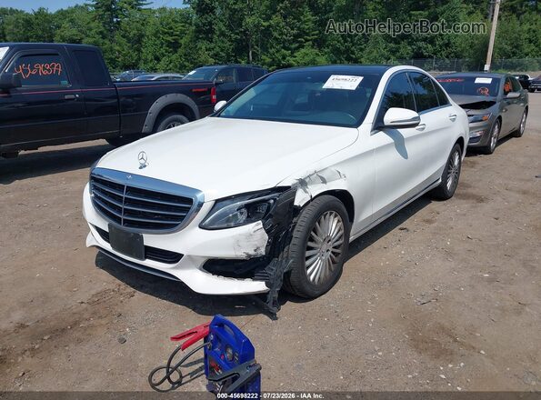 55SWF4KB9GU178174 2016 MERCEDES-BENZ C-CLASS White წინა მარცხენა ხედი სამი მეოთხედიდან