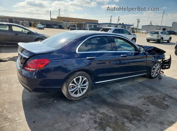55SWF4KB9HU207335 2017 MERCEDES-BENZ C Синий Задняя правая четверть