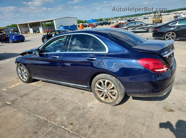55SWF4KB9HU207335 2017 MERCEDES-BENZ C Синий Задняя левая четверть