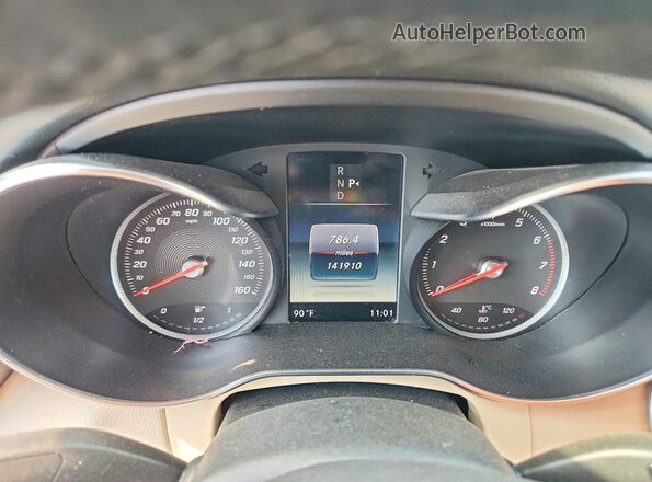 55SWF4KB9HU207335 2017 MERCEDES-BENZ C Синий Вид щитка приборов