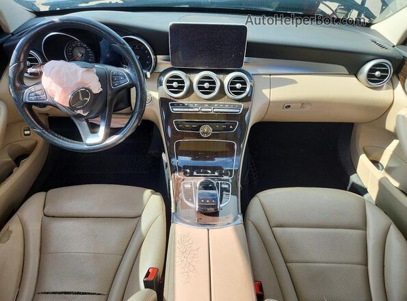 55SWF4KB9HU207335 2017 MERCEDES-BENZ C Синий Вид панели приборов