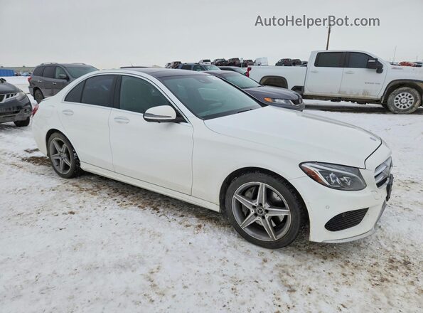 55SWF4KB9HU218996 2017 MERCEDES-BENZ C White Przód prawy