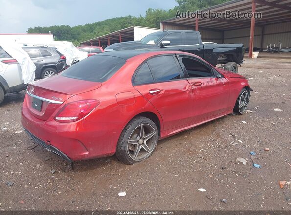 55SWF4KBXGU101572 2016 MERCEDES-BENZ C-CLASS Red Հետևի աջ