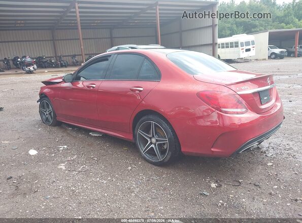 55SWF4KBXGU101572 2016 MERCEDES-BENZ C-CLASS Red Հետևի ձախ