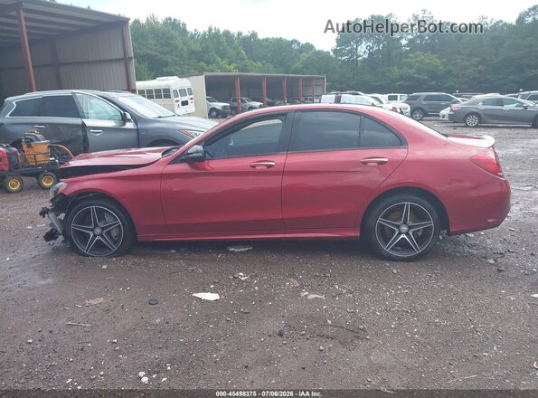 55SWF4KBXGU101572 2016 MERCEDES-BENZ C-CLASS Red Սալոնի հետևի տեսք