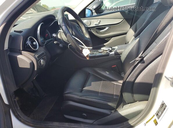 55SWF4KBXGU103435 2016 MERCEDES-BENZ C White Widok wnętrza z przodu