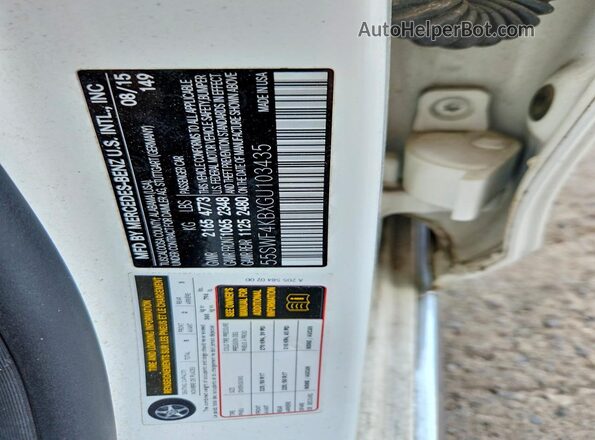 55SWF4KBXGU103435 2016 MERCEDES-BENZ C White Widok komory silnika