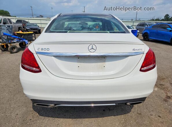 55SWF4KBXGU103435 2016 MERCEDES-BENZ C White Widok z tyłu
