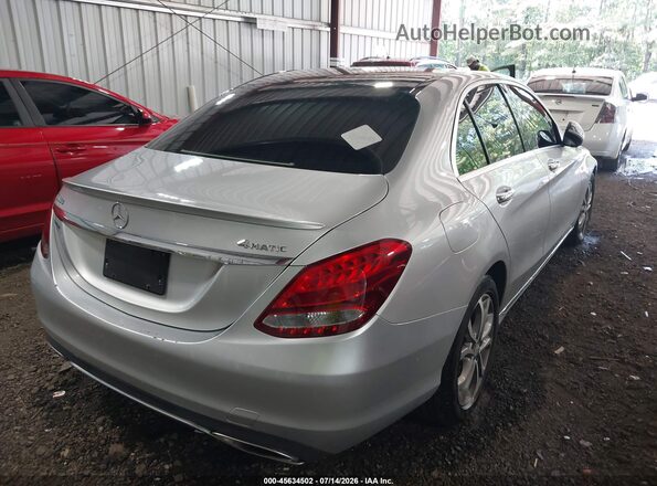 55SWF4KBXGU174523 2016 MERCEDES-BENZ C-CLASS Silver Задня права чверть