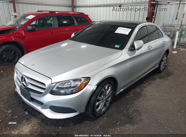 55SWF4KBXGU174523 2016 MERCEDES-BENZ C-CLASS Silver Передня ліва чверть