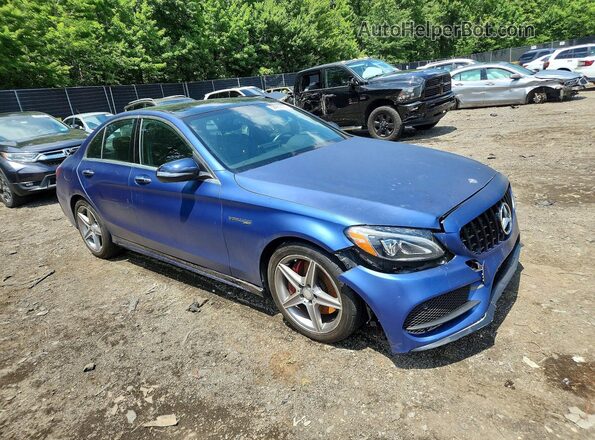 55SWF4KBXHU200457 2017 MERCEDES-BENZ C Фиолетовый Передняя правая четверть