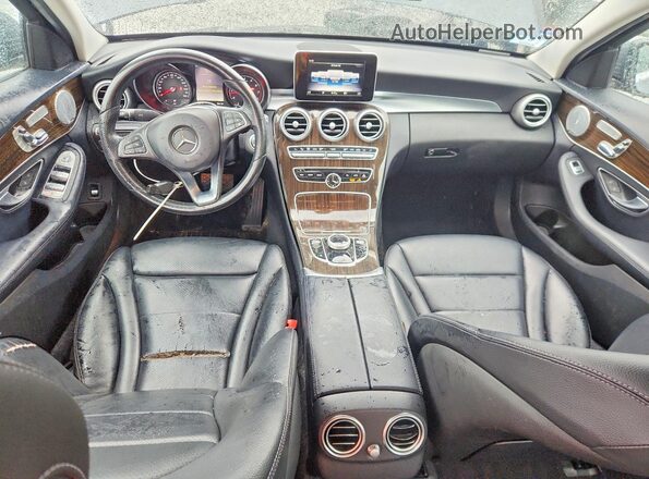 55SWF4KBXJU242357 2018 MERCEDES-BENZ C Gray წინა პანელის ხედი
