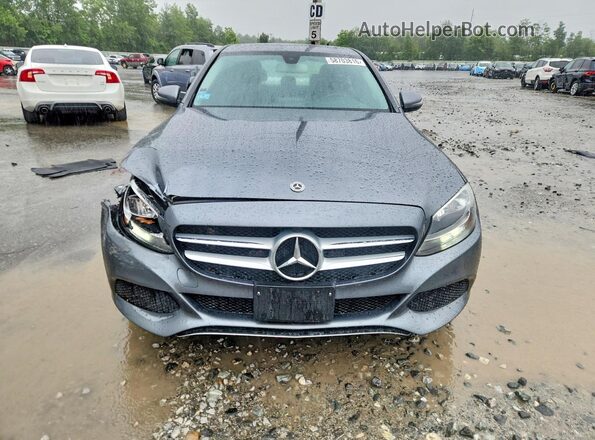 55SWF4KBXJU242357 2018 MERCEDES-BENZ C Gray წინა ხედი