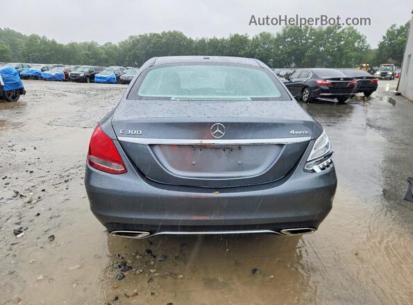 55SWF4KBXJU242357 2018 MERCEDES-BENZ C Gray უკანა ხედი