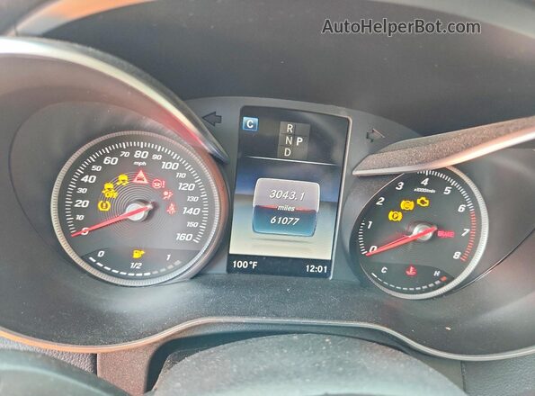 55SWF4KBXJU250362 2018 MERCEDES-BENZ C Black Вид щитка приладів