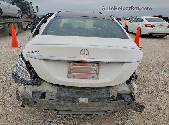 55SWF6EB0GU123359 2016 MERCEDES-BENZ C White Rear view