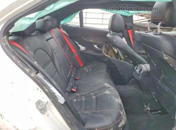 55SWF6EB0GU123359 2016 MERCEDES-BENZ C White Rear seats view