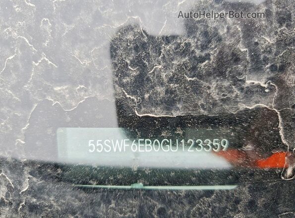 55SWF6EB0GU123359 2016 MERCEDES-BENZ C White VIN sticker view