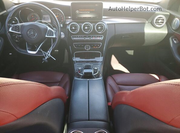 55SWF6EB2GU171901 2016 MERCEDES-BENZ C White წინა პანელის ხედი