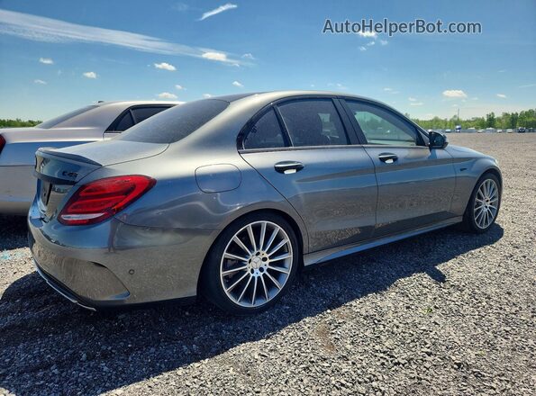 55SWF6EB2JU270239 2018 MERCEDES-BENZ C Gray Հետևի աջ