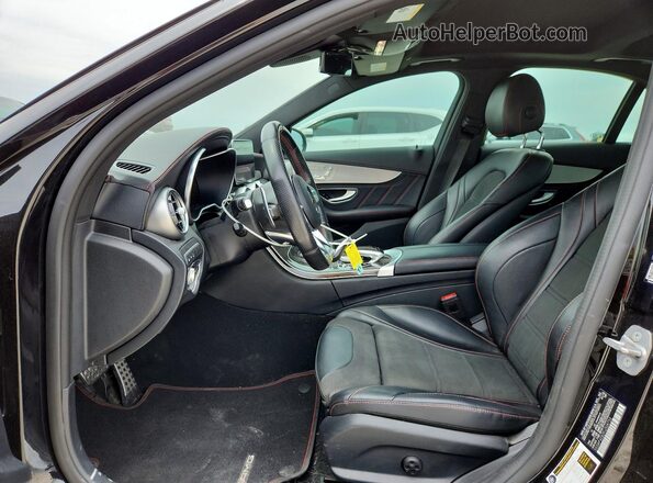 55SWF6EB2KU308733 2019 MERCEDES-BENZ C Black Вид салону спереду