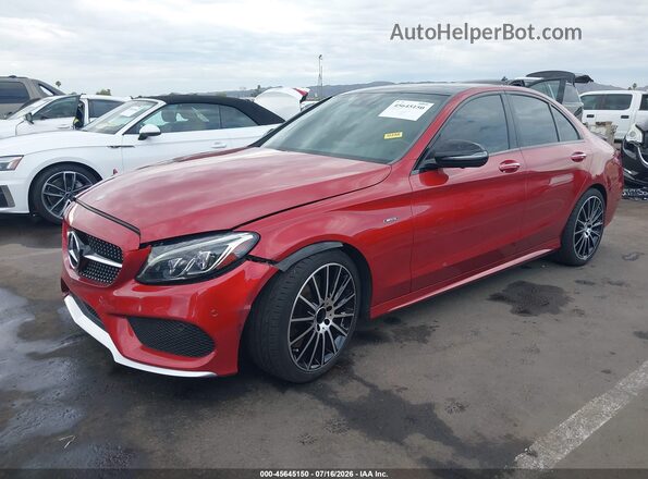 55SWF6EB3GU130208 2016 MERCEDES-BENZ C-CLASS Red Przód lewy