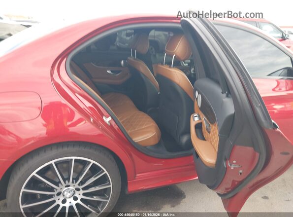 55SWF6EB3GU130208 2016 MERCEDES-BENZ C-CLASS Red Widok naklejki z numerem VIN