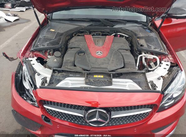 55SWF6EB3GU130208 2016 MERCEDES-BENZ C-CLASS Red Widok z tyłu