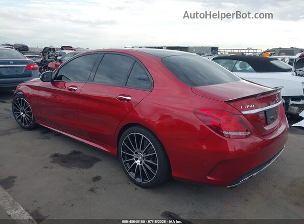 55SWF6EB3GU130208 2016 MERCEDES-BENZ C-CLASS Red Tył lewy