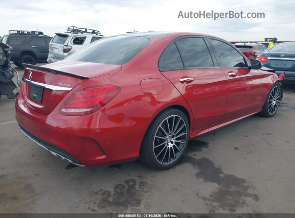 55SWF6EB3GU130208 2016 MERCEDES-BENZ C-CLASS Red Tył prawy
